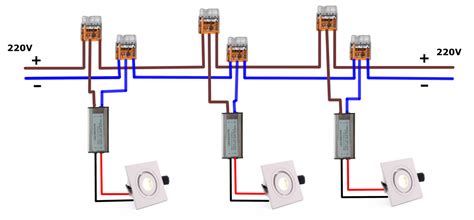 12V lauko šviestuvų sistemos schema