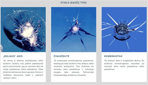 infografika: pagrindinės stiklo pažeidimų priežastys (akmenukai, netinkami valytuvai, ledo gremžtukai)