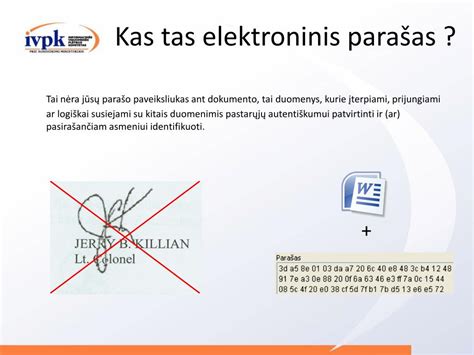 Elektroninio parašo simbolis arba infografika apie elektroninio įgaliojimo veikimo principą