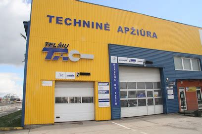 Automobilių techninės apžiūros stoties fasadas Šilalėje