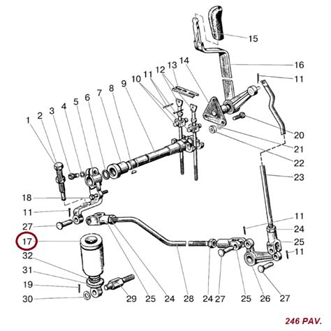 MTZ traktoriaus darbinio veleno valdymo svirties schema