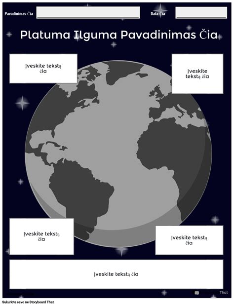 schema: pavaizduotas Žemės rutulys su atskirtomis platumos (Latitude) ir ilgumos (Longitude) linijomis, demonstruojančiomis koordinačių sistemą