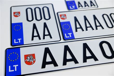 automobilio numerio pavyzdys su Vyčiu