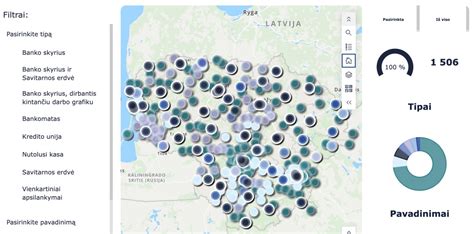 infografika su Lietuvos žemėlapiu, rodanti supirkimo paslaugų prieinamumą visuose regionuose
