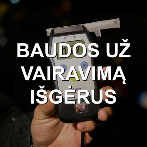 Infografika, iliustruojanti alkoholio poveikį vairavimo įgūdžiams ir atitinkamas baudas už vairavimą išgėrus.