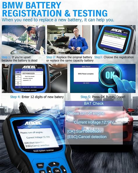 Diagnostic equipment for car battery registration