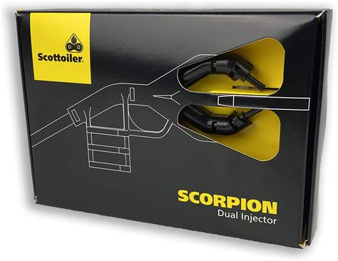 Infografika, lyginanti Scottoiler Scorpion ir Dual Injector purkštuvų tvirtinimo mechanizmus