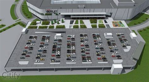 Parduotuvės „Greitis“ išorės vaizdas su patogia automobilių stovėjimo aikštele