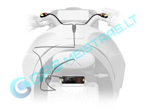 Motociklo radaro įrenginio Garmin zūmo R1 iliustracija