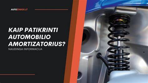 automobilio amortizatoriu gedimu simptomu iliustracija