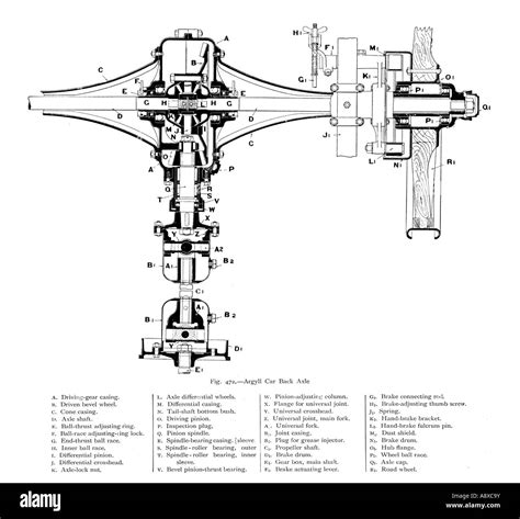 Detailed diagram of a car's rear axle assembly