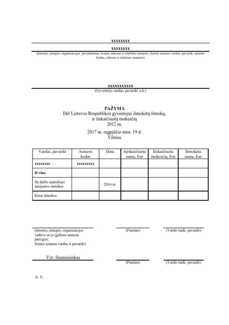 Scheminė vizualizacija, kaip atrodo pažyma apie transporto priemonės išregistravimą, su pagrindiniais laukais.