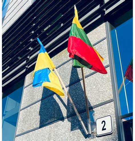 Ukrainos ir Lietuvos vėliavos kartu