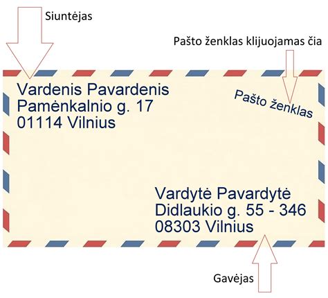 Informacinių ženklų pavyzdys