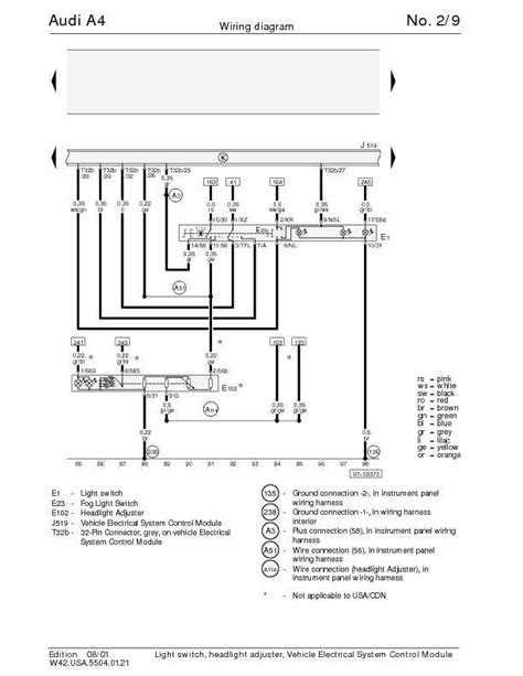 Audi A4 B6 galinių amortizatorių diagrama