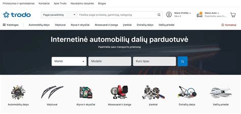 automobilių dalių paieškos sistemos iliustracija