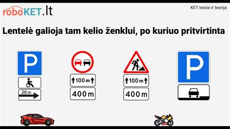 Kelio ženklas P su papildoma lentele 
