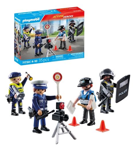 Teminis Playmobil policijos rinkinys su pastatu ir transporto priemonėmis