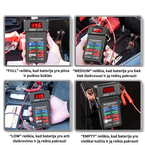 automobilio akumuliatoriaus schema, nurodanti polius, klemus ir tvirtinimo vietas