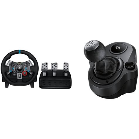 The Logitech G29, G920, and G923 racing wheels with pedals and shifters