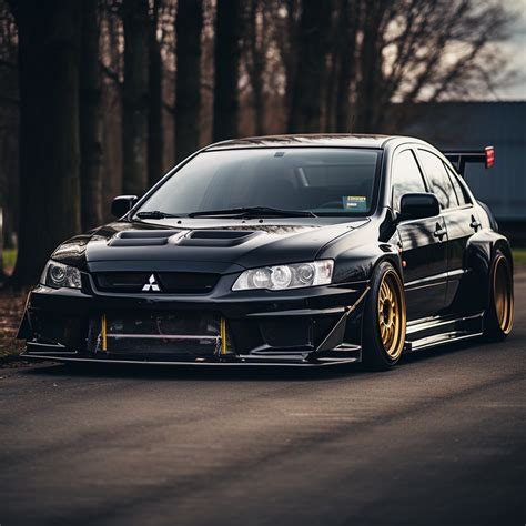 automobilio „Mitsubishi Lancer Evo IX“ nuotrauka po avarijos laukuose, su matomais asmeniniais daiktais
