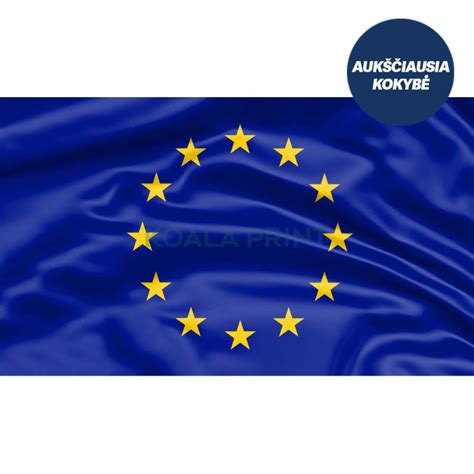 Tematinė nuotrauka: sunkvežimis su Europos Sąjungos vėliava, judantis greitkeliu