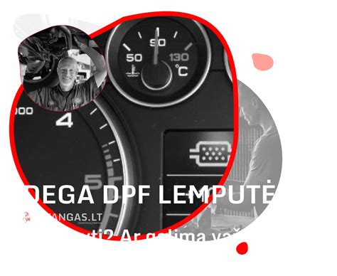 simbolis DPF lemputė prietaisų skydelyje