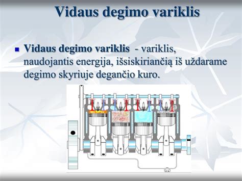 Schema: Vidaus degimo variklių taršos komponentai