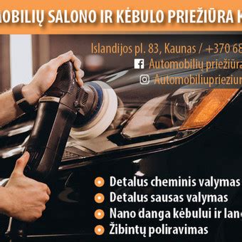 Infografika: paslaugų automobiliui tipai (plovimas, valymas, priežiūra)