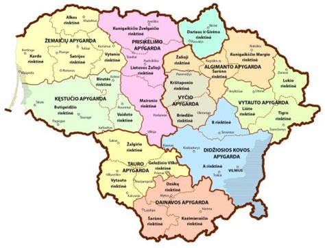 Žemėlapis: Prisikėlimo apygardos ribos ir Žalioji rinktinė