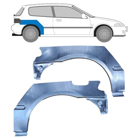 Rūdžių paveikta Honda Prelude galinė arka