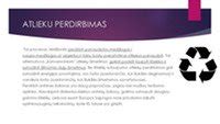 infografika apie atliekų perdirbimo procesą