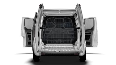 Schematinis Ford Transit Custom krovinių zonos matmenų vaizdavimas