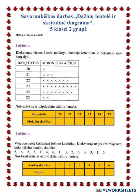 Infografika: dažnių lentelė ir moduliacijos tipai
