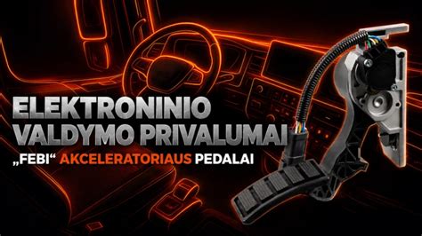 Infografika: elektroninio akceleratoriaus pedalo veikimo schema