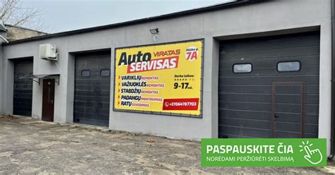 Infografika apie autoserviso patalpų poreikius: vieta, dydis, zonos, techniniai reikalavimai