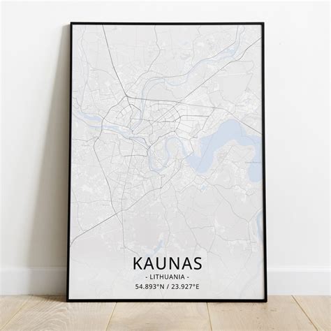 Kauno miesto žemėlapis su pažymėtomis nutemptų automobilių vietomis