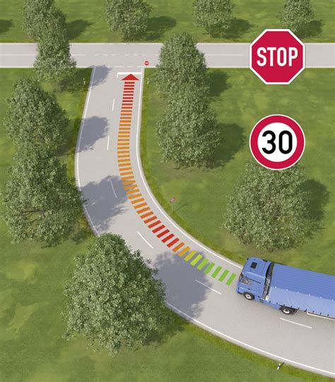 Infografika, iliustruojanti Predictive Powertrain Control (PPC) veikimą su GPS ir 3D žemėlapiais