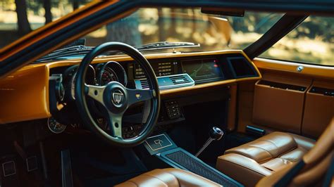 Lancia Orca interjero nuotrauka su neįprastu vairu