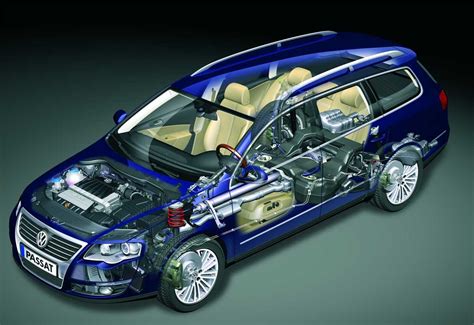 VW Passat kapoto užrakto mechanizmo schema