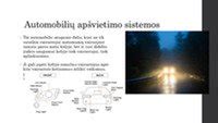 Schematinis automobilio apšvietimo sistemos išdėstymas
