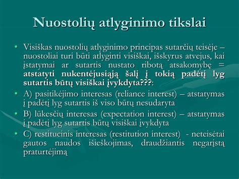 Schema, iliustruojanti objektyvios prigimties faktorių įtaką nuostolių atlyginimo principui
