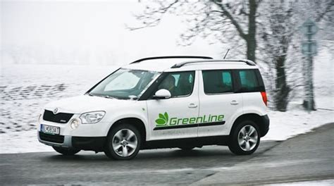 infografika: Škoda Yeti GreenLine emisijos ir degalų sąnaudos lyginant su kitais SUV