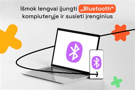 Nuotrauka, iliustruojanti du įrenginius, susietus per „Bluetooth“.