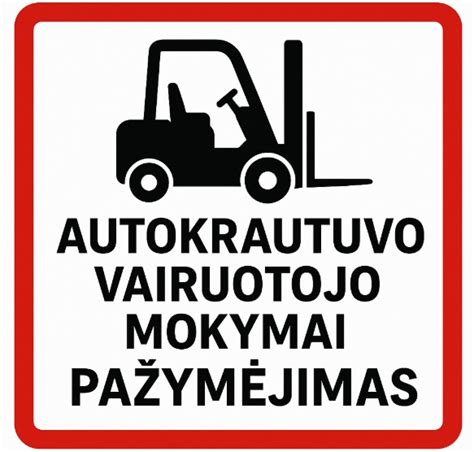 Autokrautuvo vairuotojo mokymo schema