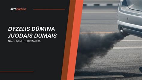 Dyzelinio variklio su juodais dūmais gedimas