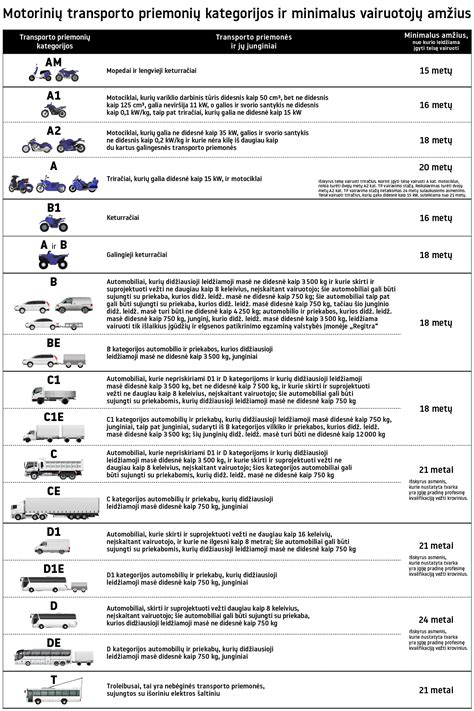 L kategorijos transporto priemonių klasifikavimo schema