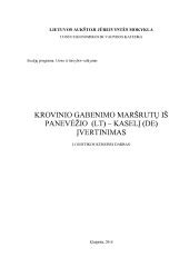 Schema: krovinių gabenimo maršrutų planavimas