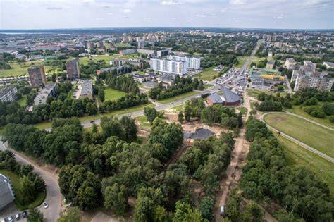 Kauno troleibusų parkas - vaizdas iš viršaus