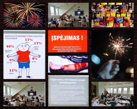 infografika apie saugų pirotechnikos naudojimą ir draudžiamus gaminius